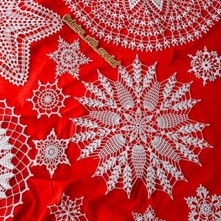 ВЯЗАНЫЕ САЛФЕТКИ, СКАТЕРТИ И СНЕЖИНКИ ОТ ЭЛЬМИРЫ ️